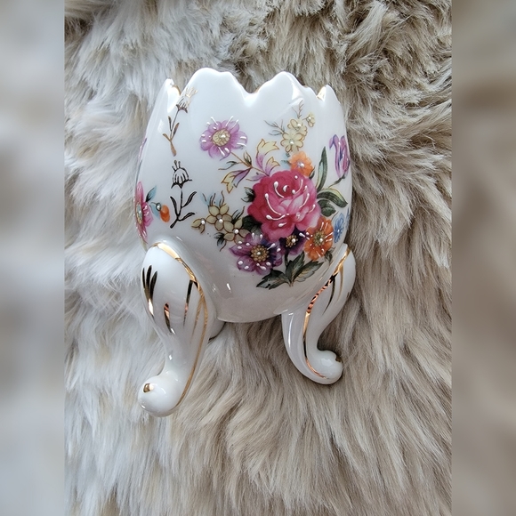 Made in Japan Kitchen Vintage Inarco Porcelain Floral Cracked Egg